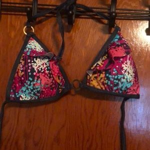 Multicolored Triangle Bikini Top